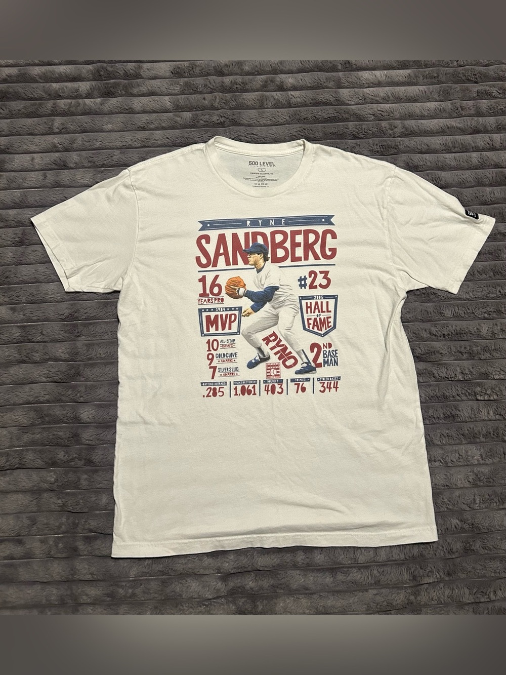 500 LEVEL Ryne Sandberg Hall of Fame Graphic T-Shirt